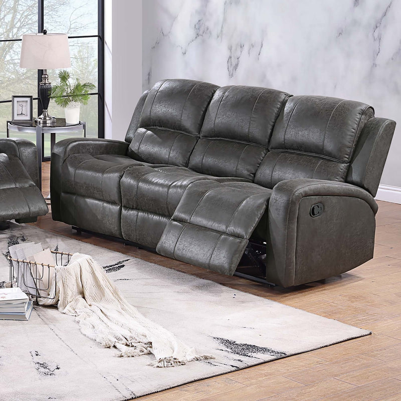Modern Reclining Sofa With Padded Seat And Backrest