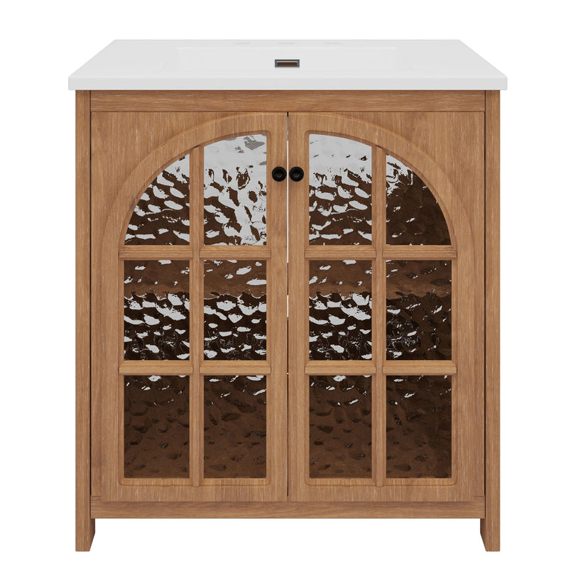 Vintage Farmhouse Bathroom Vanity With Ceramic Sink