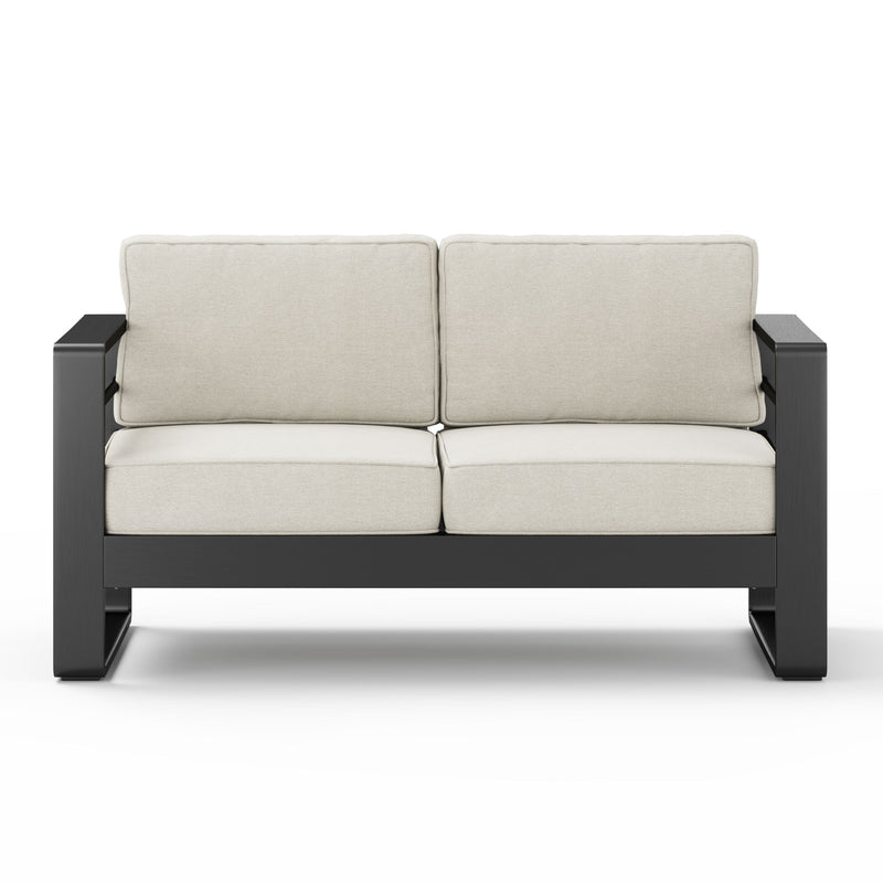Maya Bay - Loveseat - Black / Beige