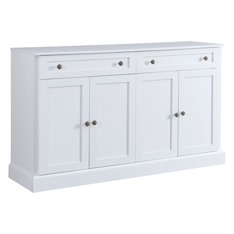 Kitchen Sideboard Storage Buffet Cabinet With 2 Drawers & 4 Doors Adjustable Shelves For Dining Room, Living Room