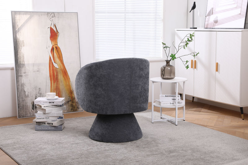 Swivel Accent Chair Armchair, Round Barrel Chair For Living Room Bedroom