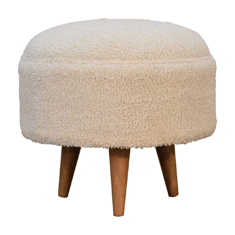 Rounded Footstool - Oak