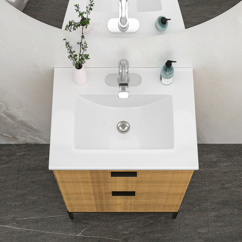 Premium Rectangular Vanity Top With Single Faucet Hole And Overflow