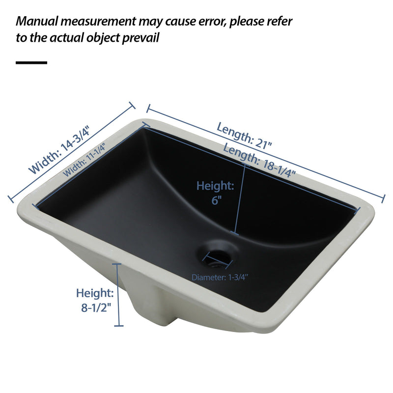 Modern Ceramic Undermount Bathroom Sink With Overflow, High Quality