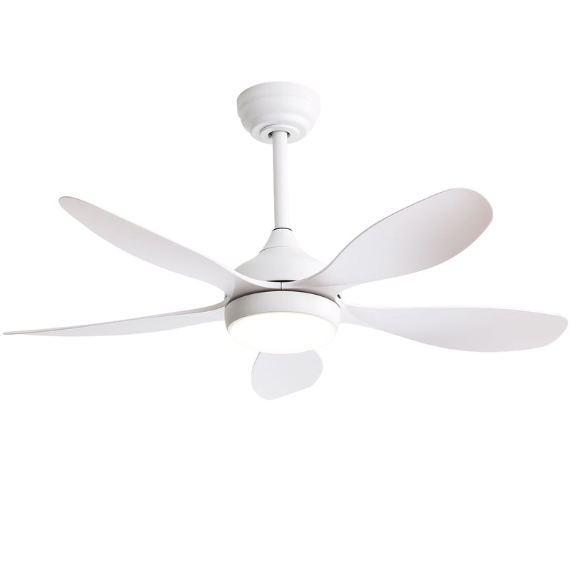 42" Ceiling Fan With Remote Control, DC Reversible Motor, 6 Speeds, 3Cct LED Light - White