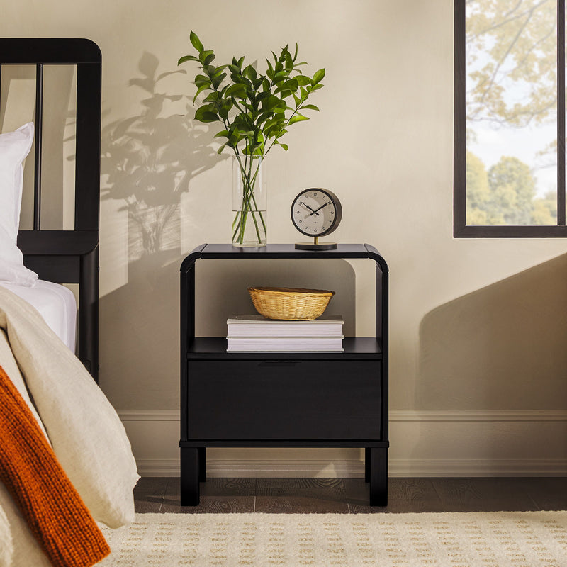 Modern Minimalist Curved Top Nightstand