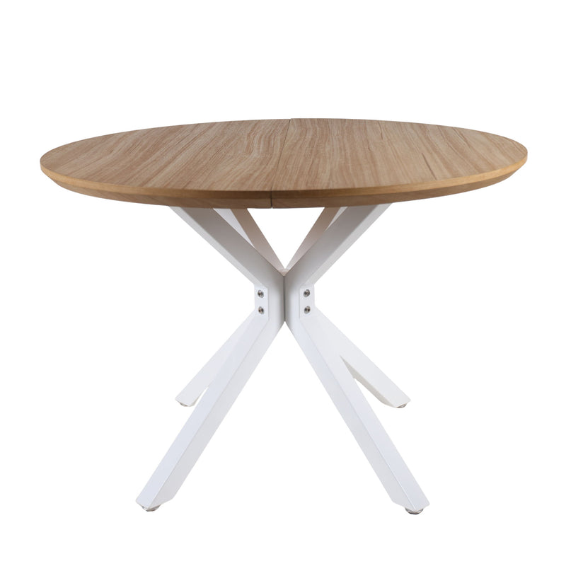 Pedestal Table For Living Room - White / Light Oak