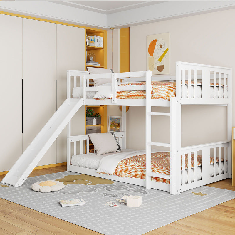 Bunk Bed With Convertible Ladder And Slide