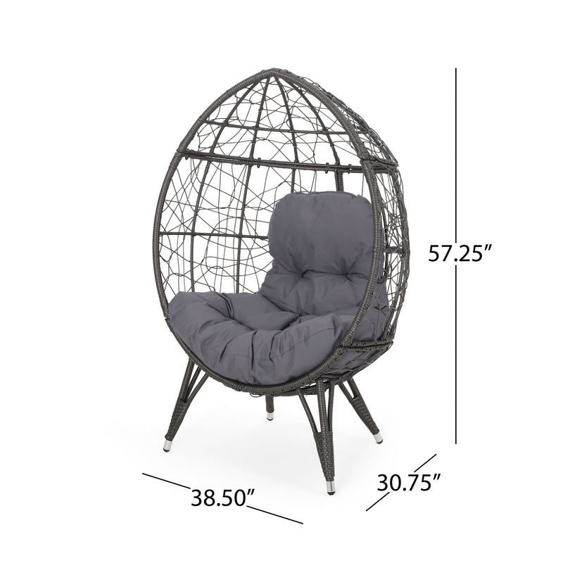 Cosmos - Round Hammered Iron Teardrop Chair
