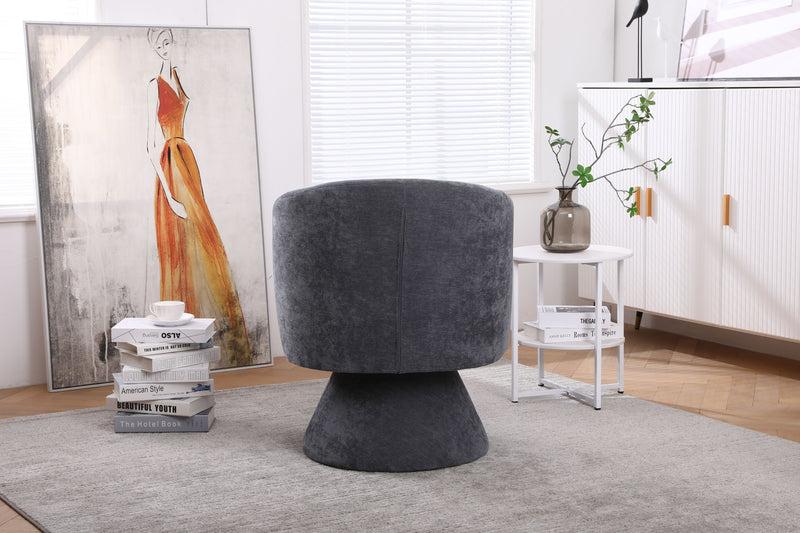 Swivel Accent Chair Armchair, Round Barrel Chair For Living Room Bedroom