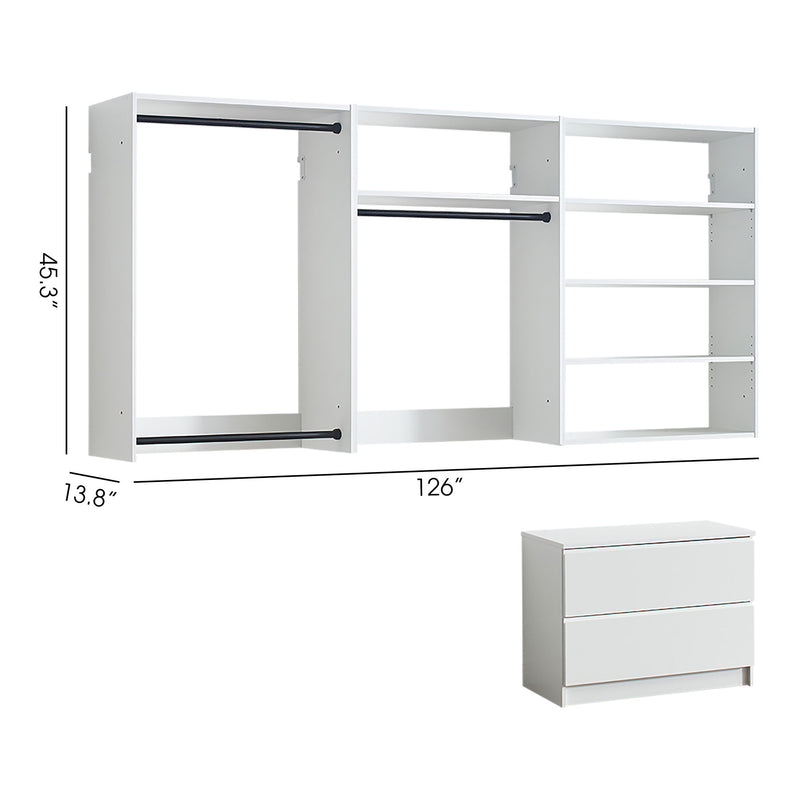 Devi - Wall Mounted Wood Closet System & Modular Units