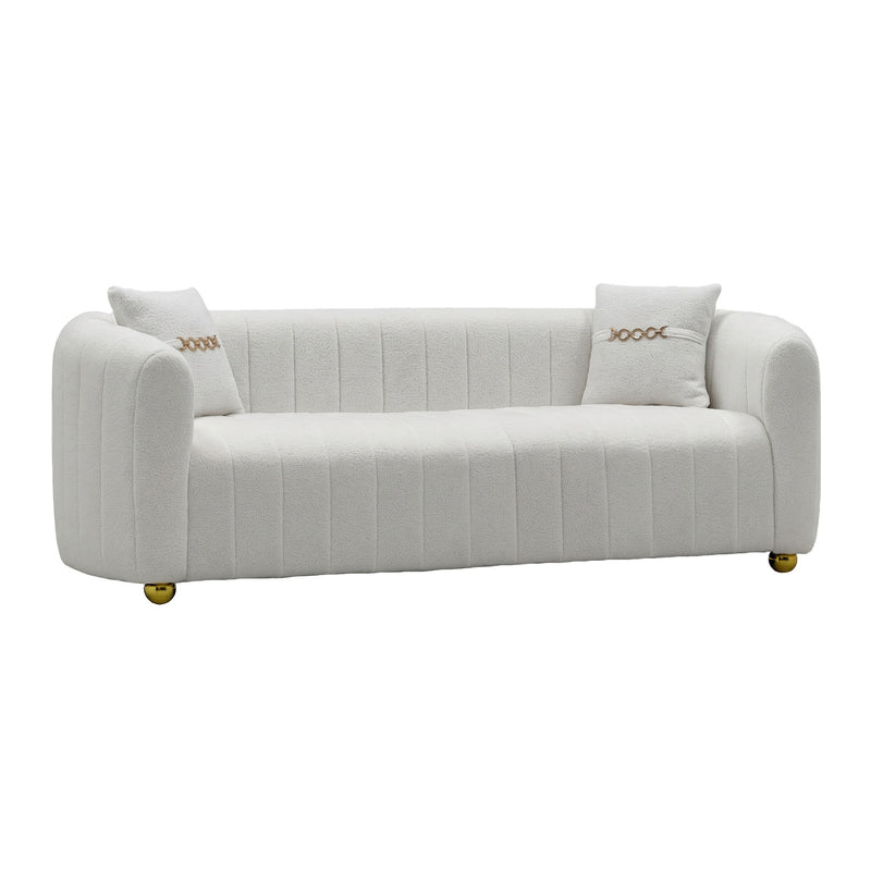 Sofa With Accents And Removable Cushions