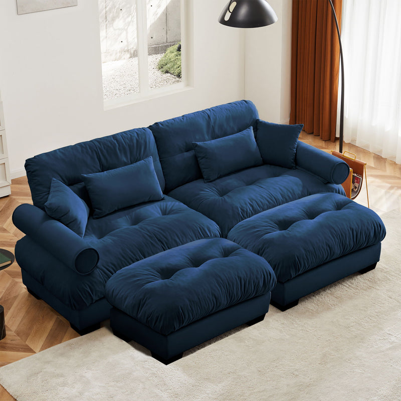 Super Comfort Oversized Modular Sectional Sofa With Movable Ottoman