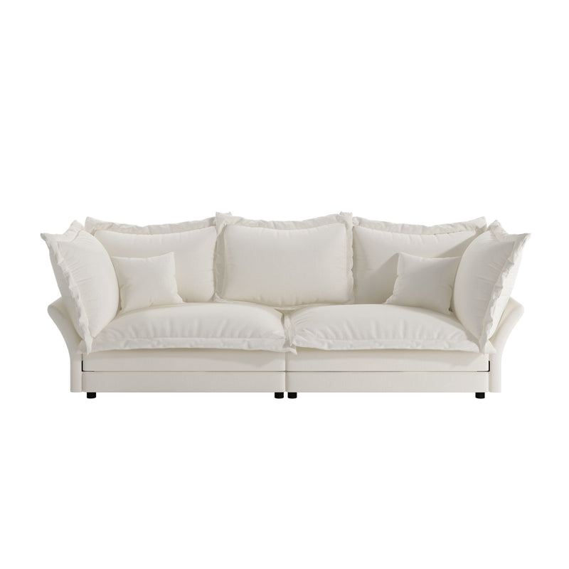 Modern Comfy Upholstered Sofa Cloud Couch, Deep Seat Couches With Multiple Large Soft Pillows