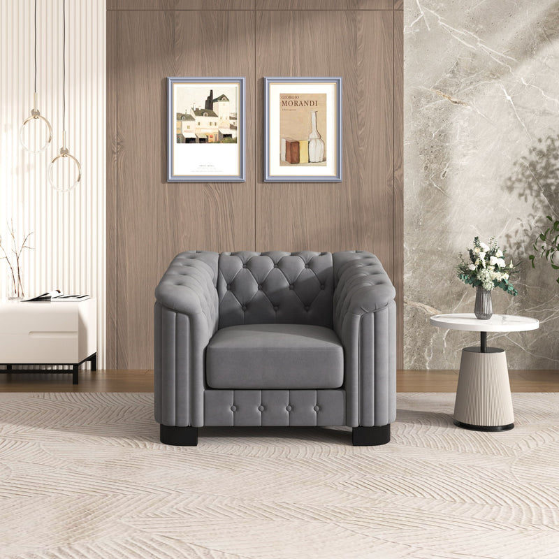 Upholstered Accent Sofa Chair With Removable Cushion