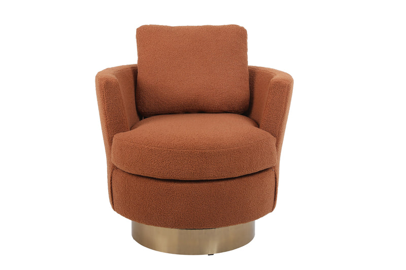 Teddy Swivel Barrel Chair For Bedroom Comfy With Base