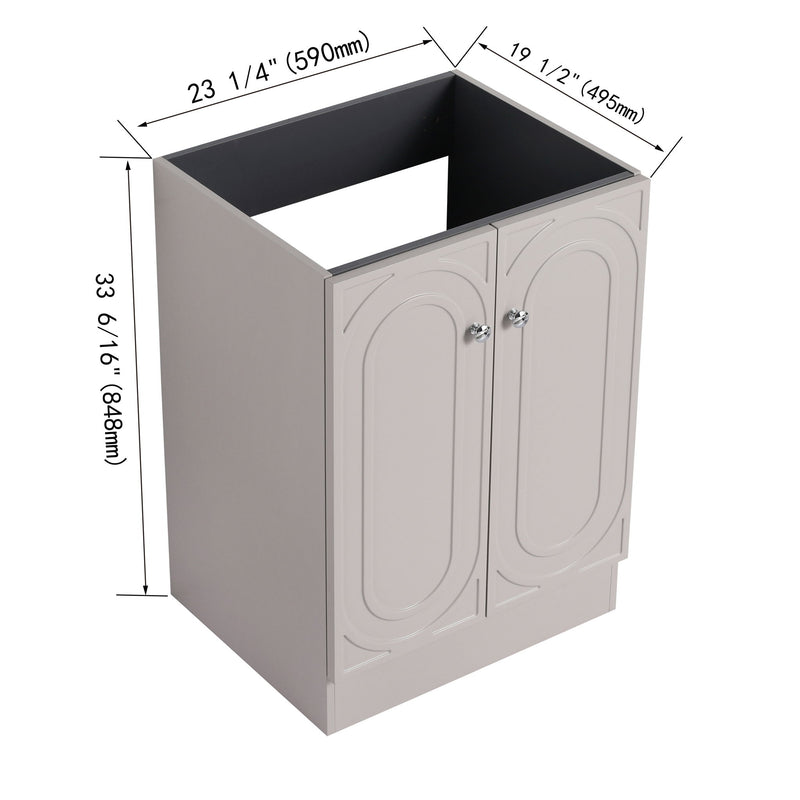 Modern Freestanding Bathroom Vanity With Soft Close Cabinet Doors