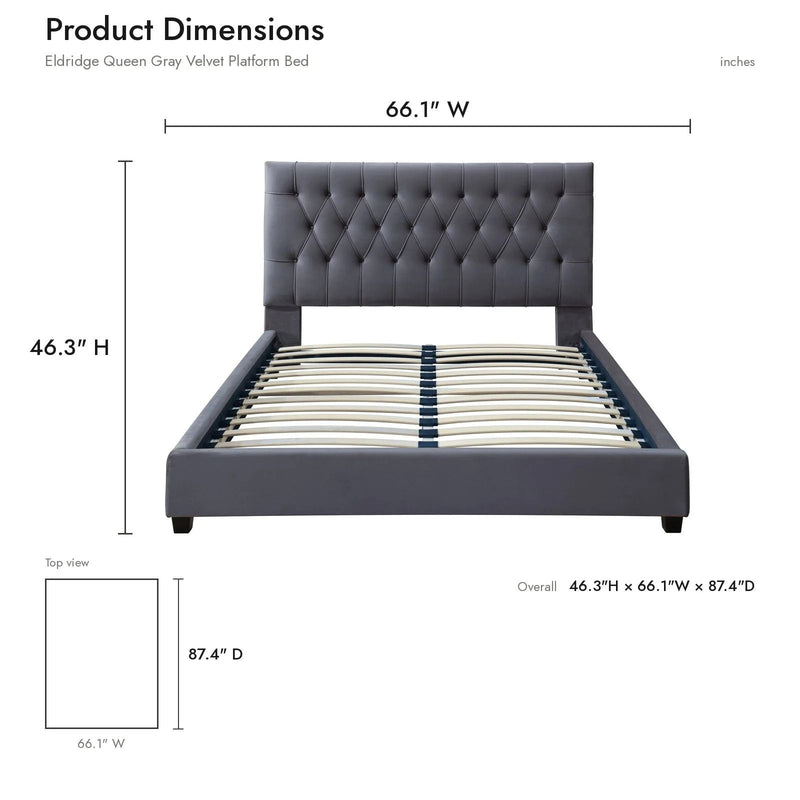Donald - Mid-Century Modern Upholstered Platform Bed