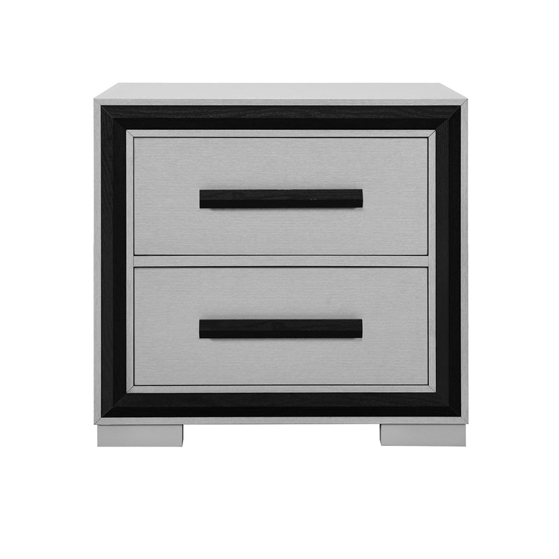 Adelaide - Nightstand With Cooler And Speaker - Gray / Black