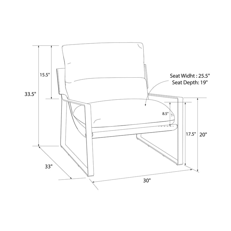 Gatsby - Upholstered Sling Accent Chair - Camel