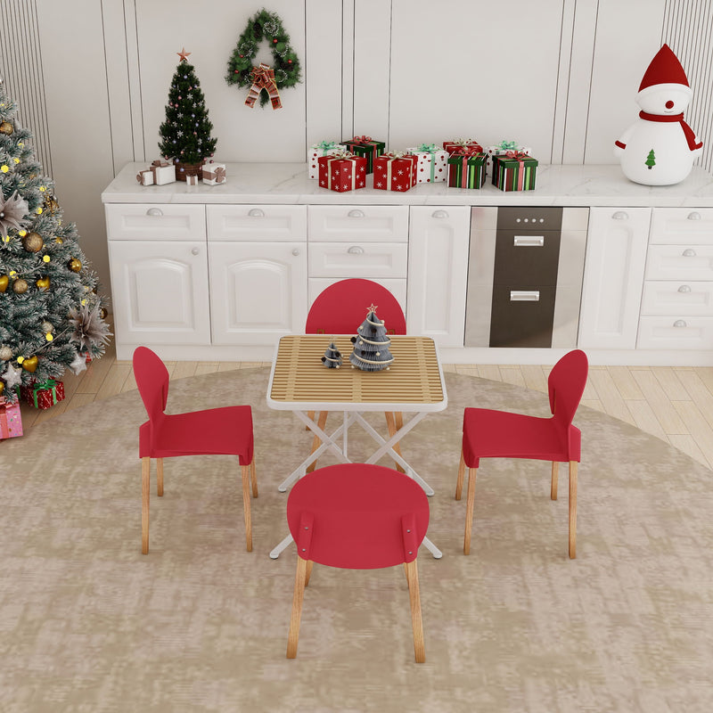 4 Piece Set Of Single Chairs With A Design Combining Modern And Traditional Elements