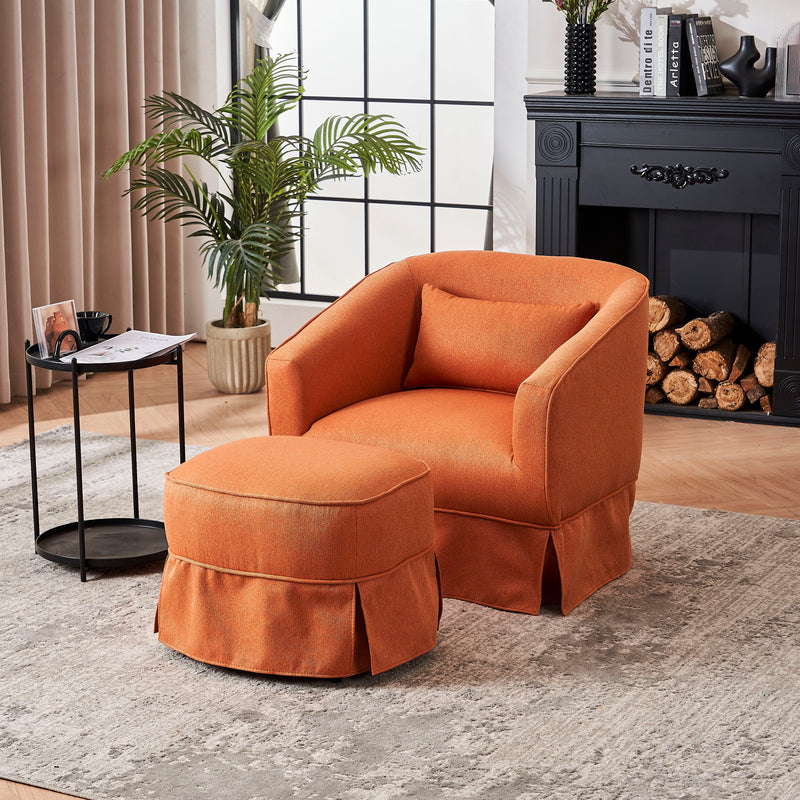 Swivel Accent Chairs Armchair For Living Room, Round Barrel Chairs