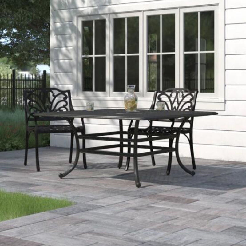 64" Square Dining Table - Dark Lava Bronze