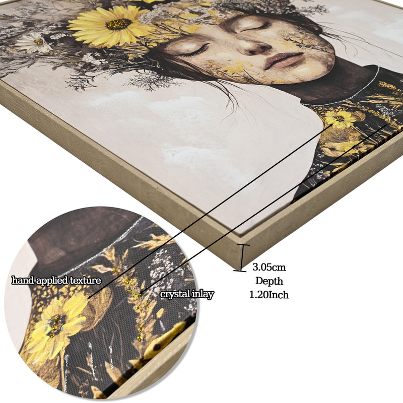 Beauty Posters Beauty Lady Wall Art Floral Canvas Artwork For Living Room - Ginger