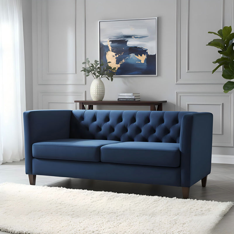 Button Tufted 3 Seater Sofa For Living Room