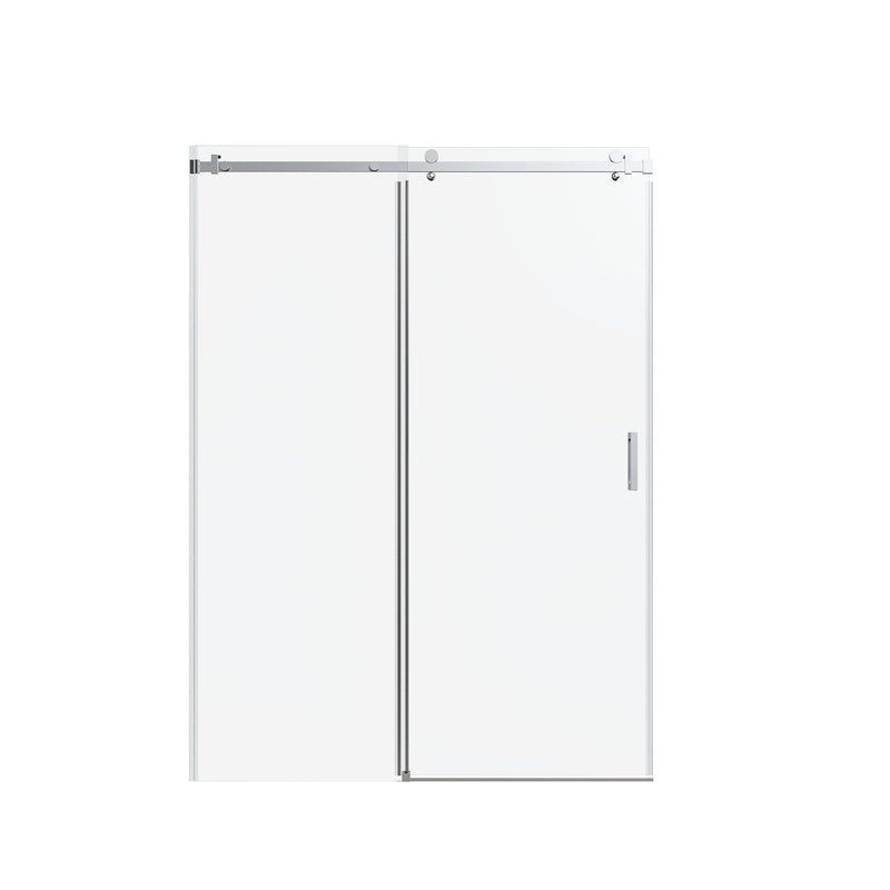 Frameless Single Sliding Shower Door, Sgcc Tempered Glass, Reversible