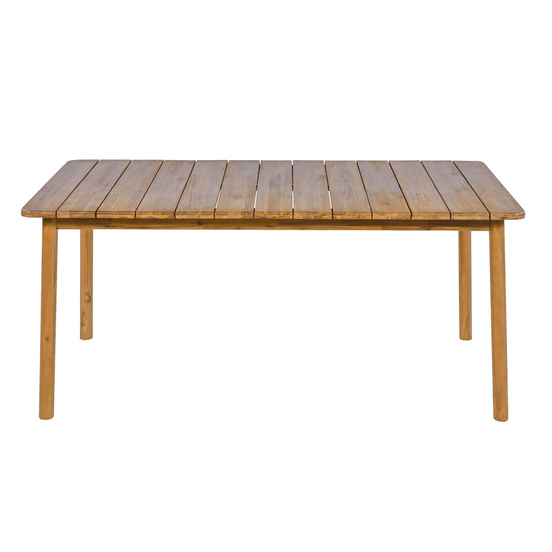 Visola - Outdoor Dining Table With Classic Slatted Top - Teak