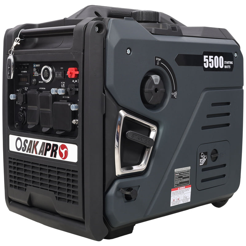Super Quiet Inverter Generator 5.5Kw Portable Dual Fuel Electric & Remote Start Aluminium
