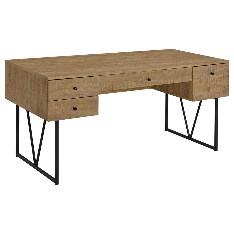 Vellun - 4 Drawer Writing Desk - Mango Color