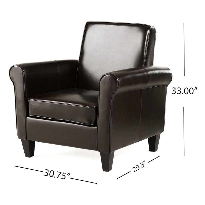 Hollister - Club Chair With Birch Legs - Brown
