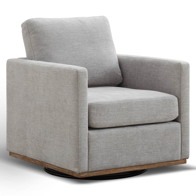 Square Upholstered Swivel Accent Chair