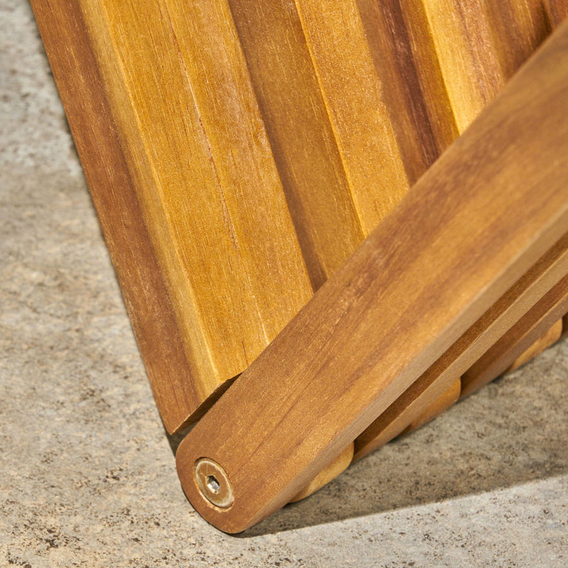 Gloaming - Outdoor Bench With Slat Design And Triangular Base