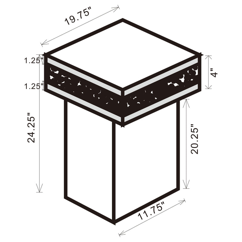 Cavelle - Side Table - Clear